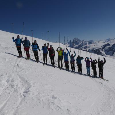 Auf Der Abfahrt Von Der Pigne D Arolla